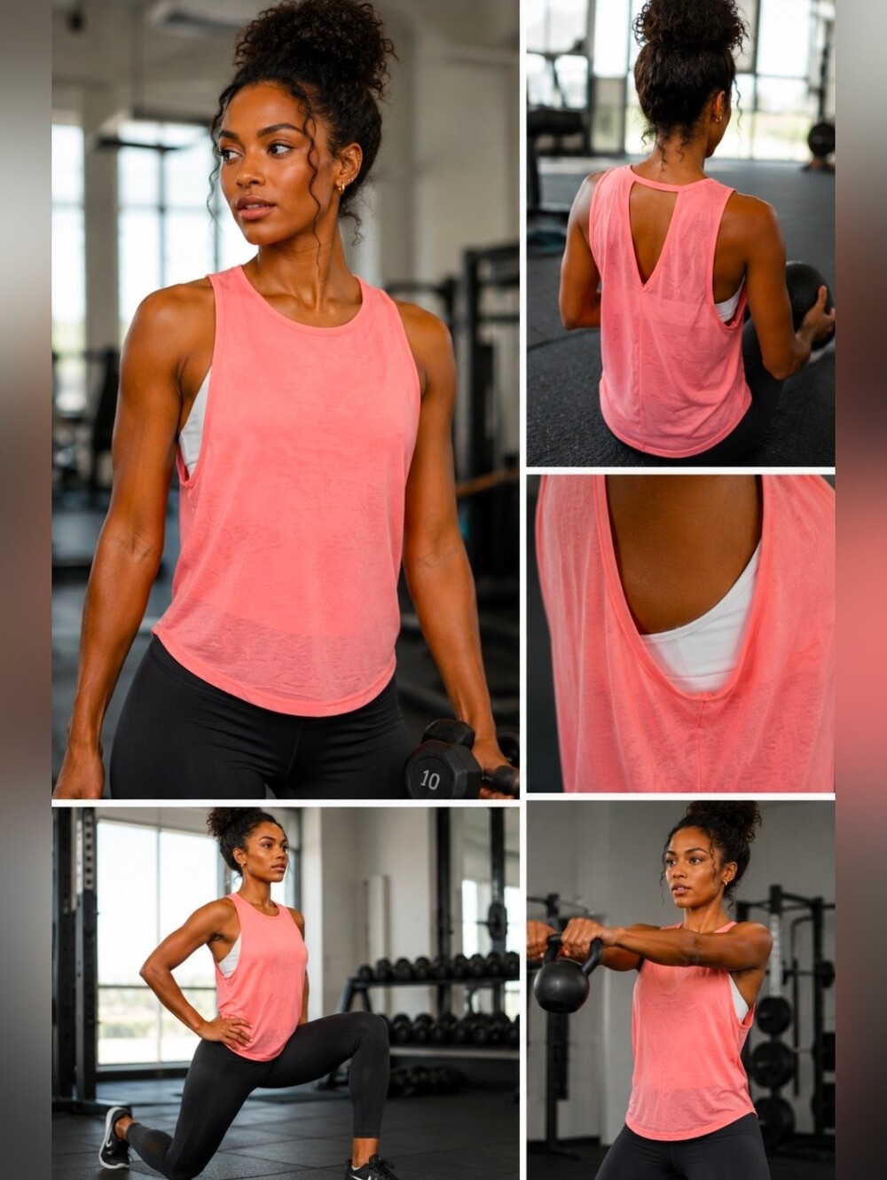 NWT Ideology rapid dry flat seams sleeveless workout top with cut out back Sz M